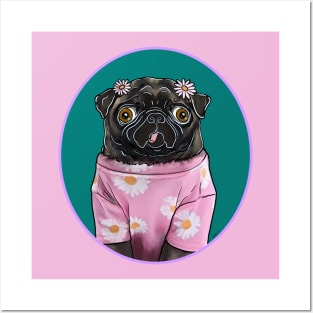 Squishy Brindle Pug Posters and Art